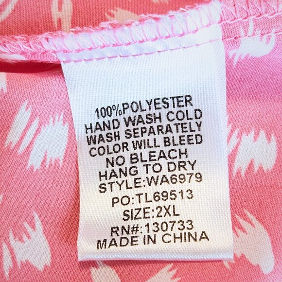 Umgee Bubblegum Pink Brushstroke Top | Fall Dopamine Aesthetic | Size 2X - Picture 7 of 7